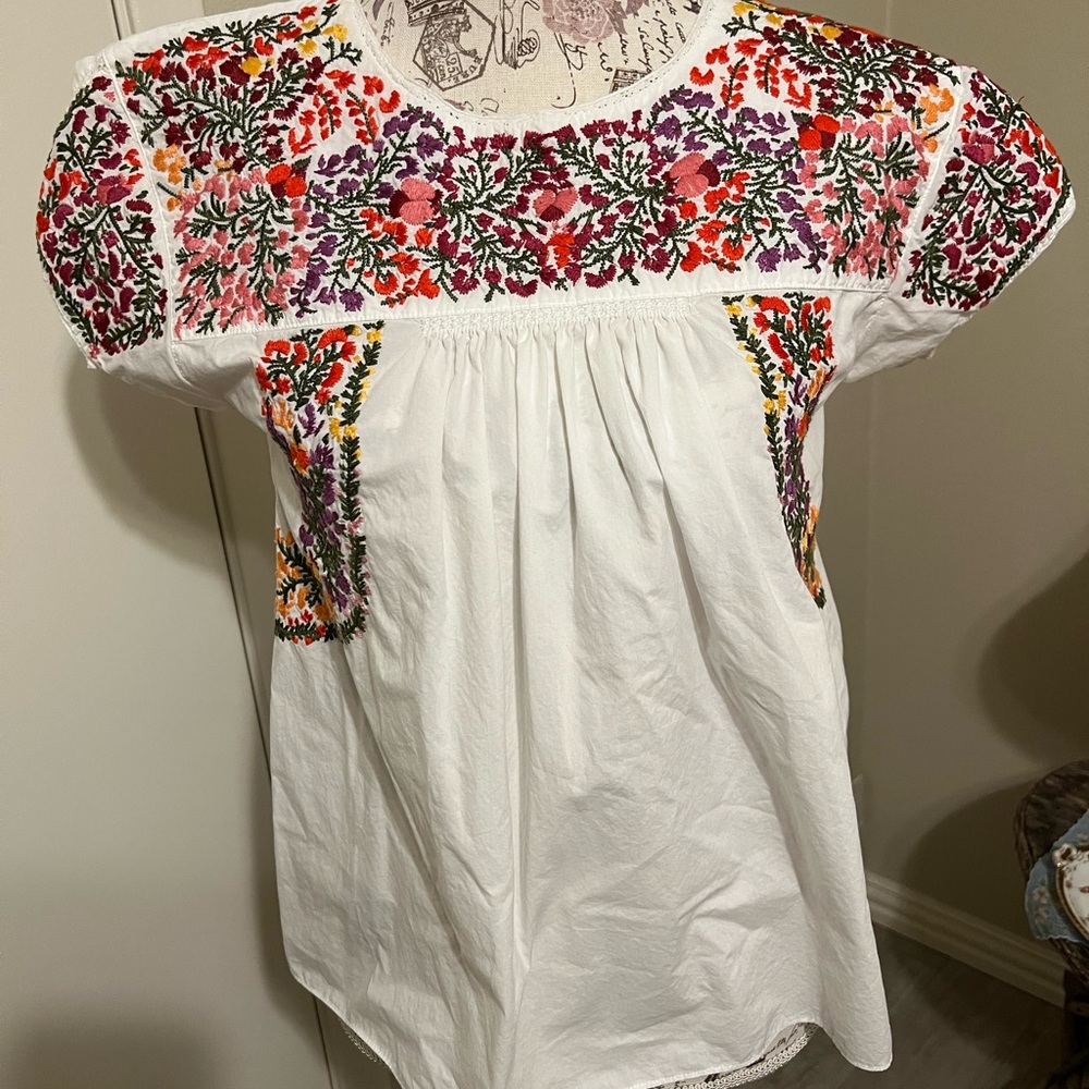 Madewell Multicolor Embroidered Blouse
